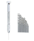 Copper Pin Vise Hand Drill Set With 25 Micro Twist Drill Bits for precise holes in resin, jewelry, model making crafts.