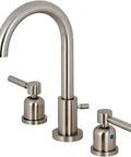 Concord Widespread Bathroom Faucet With Pop Up Drain In Brushed Nickel Deck Mount 8 To 16 Inch Solid Brass Ceramic Disc Cartridge Drip Free
