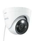 Heavy Duty 12MP Dome Security Camera With Full Color Night Vision For Outdoor PoE Setups And Badass Top Shelf Weatherproof Surveillance Gear Built Rock Solid Forever close-up showing lens and spotlight.