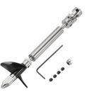 Heavy-Duty RC Boat Drive Shaft With 2-Blade Propeller Universal Joint Kit, 100mm Shaft Length, 50mm Sleeve, and accessories