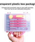 Heavy Duty 1000V Insulated Electrician Tool Set, 5 In 1 Pro Screwdriver Kit packed in transparent plastic box.