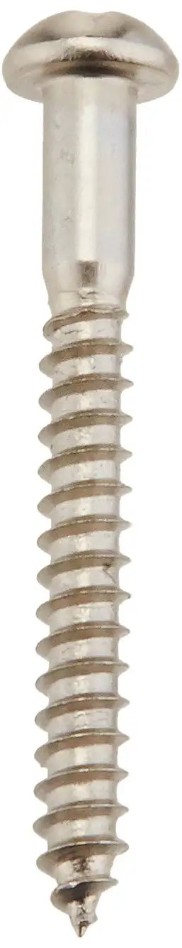 Vintage Strat Bridge Mounting Screws Vintage Telecaster Guitar Hardware Phillips Head Bolts Nickel Plated screw close-up
