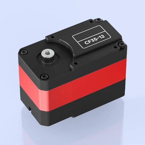 High Output 35Kg Cm Digital Servo Motor Featuring Built In Magnetic Encoder For Flawless 360 Degree Continuous Rotation on a light background.
