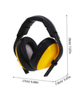 Lock Down Every Distraction Heavy Duty Noise Reduction Earmuffs, yellow and black, 18cm x 17cm, adjustable, for shooting and studying.