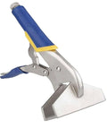 10 Inch Locking Pliers Sheet Metal Clamp Heavy Duty Welding Tool with blue rubber handle and adjustable pressure screw