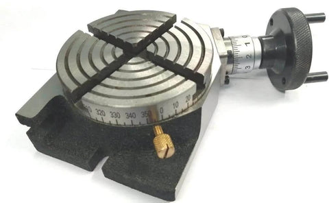 4 Inch 100 Millimeter Rotary Table For Milling And Indexing With Horizontal And Vertical Capability, Precision Worm Gear 1 To 36