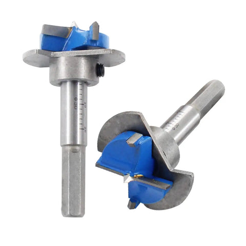 Top Rated Five Piece Forstner Bit Set Delivers Smooth As Butter Hole Boring For Dead Nuts Precise Woodworking Projects With Heavy Duty Hex Shank Fit For Cordless Drills And Bench Tools From 15 To 35 Millimeters. Blue carbide tipped bits for precise wood boring.