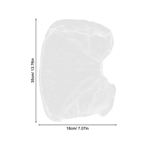 50 Pack White Disposable Nonwoven Space Hood Caps For Snagging Hair Tight And Keeping Kitchens Spotless Straight Up Durable Gear size 35cm x 18cm