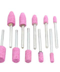 Knockout Polishing Head Wheel Hook Up With Abrasive Mounted Stone Points Electric Grinding Accessory purple, 10 pink grinding stones for rotary tools
