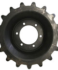 Heavy Duty Aftermarket Drive Sprocket Compatible With JCB 1110t 180t 190t Tracks Replace OEM 33120150, black steel gear view.