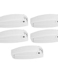 5 Pack Baggage Door Catch For RVs White ABS Door Holder For Cargo Compartments And Doors Spring Loaded Hinge, side view