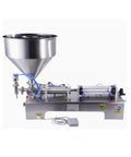 Heavy Workhorse Commercial Grade Automatic Horizontal Bottle Filler Stainless Steel Pneumatic Piston Dispenser with cone hopper.