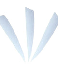 3 white pieces from 50 Pack 4 Inch Shield Cut Turkey Feather Archery Fletches Right Wing Vanes For DIY Hunting Arrows Top Notch Real Feathers