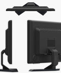 Views of Big 19 Inch CCTV Security Monitor With No Image Stretch For NVR, showing side and back with metal housing and mount