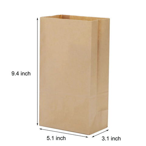 Brown Kraft Paper Grocery Bags 40 Count With Square Bottom And 4 Lb Capacity For Grab And Go Lunches Takeout DIY Decor Eco Friendly Undecorated Bags