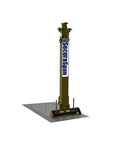 Rugged Steel Horizontal Lifeline System With Plug And Play Stanchion Base for rebar with clamps for fall protection.