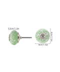 Top Shelf Vintage Floral Ceramic Cabinet Knobs And Drawer Pulls Set To Freshen Your Space With A Darn Cute 40mm Round Design. Green floral knobs.