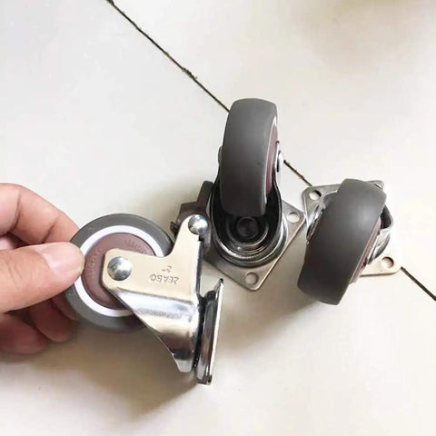 Heavy Duty Swivel Caster Wheels Set Of Four Smooth Glide TPE Rubber Double Wheel Castors For Furniture And Beds 50Mm Flexible Ball Bearing Casters With Rock Solid Threaded Stem Quiet Scratch Proof Floor Guardians