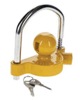 Heavy Duty Universal Trailer Coupler Lock Keeps Your Rig Locked Down Tight Against Theft And Weather Adjustable Steel Shackle.