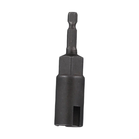 Black steel bolt from Butterfly Nut Socket Set, 4 Piece Wing Bolt Panel Fastener Driver Bits, 1/4 inch hex drive, close-up view.