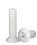 Heavy Duty PA66 Nylon Machine Screws Featuring Countersunk Flat Head Phillips Drive In Clean Off White M4 By 8mm Bulk Pack Of One Thousand