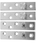 2 Pack 360 Degree Rotating Door Hinges For 20 To 40mm Doors, heavy duty hidden pivot, sleek metal design showing mounting holes.