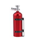 Mini Metal Fire Extinguisher For RC Crawlers Red 2 05 Inch Heavy Duty Solid Scale Detail side view with black bracket.
