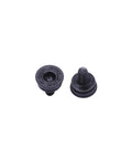 Bike Crank Arm Fixing Bolts And Spindle Kit With 8mm Allen Bolts And Dust Caps for square taper bottom brackets, two pieces shown.