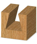 Pro Grade 14 Degree Carbide Dovetail Router Bit With 1/2 Inch Big Cutter And Deep Cut Sweep joint sample in wood.