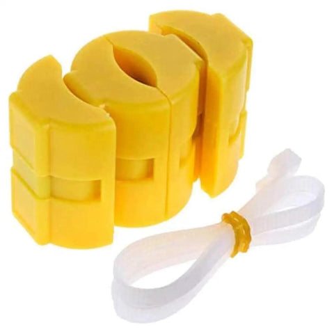 Two Pack Magnetic Saver For Vehicles XP 2 Magnetic Engine Accessory with yellow ABS material and white strap
