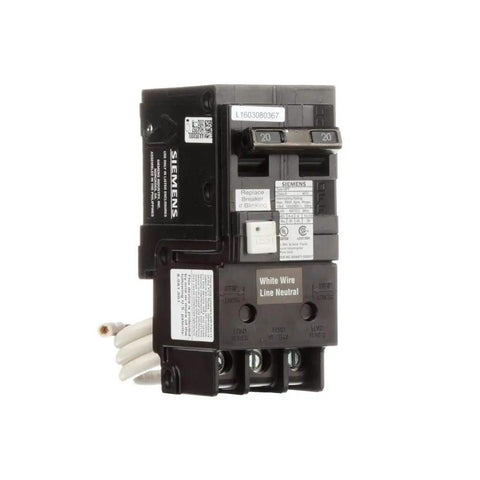 20 Amp Double Pole GFCI Circuit Breaker With Self Test And Lockout, UL Listed And CSA Certified Class A Ground Fault Interrupter For Your Home