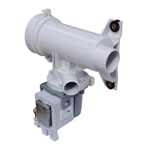 Drain Pump WH23X10028 For GE Washing Machine Replacement Part Top Notch Quality GE Washer Drain Pump Efficient Water Removal During Drain Cycle Durable And Reliable, white plastic motor assembly