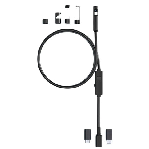 7.9mm Industrial Borescope With LED Lights For Dark Areas Leak Detection And HVAC Duct Tool with accessories and cable