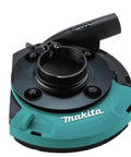 Front view of a 7 Inch Dust Extraction Surface Grinding Shroud With Soft Brushes, 4-Spring Suspension Keeps It Flush Against Surfaces.