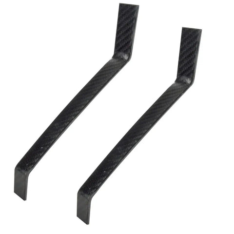 Beefed Up Pro Grade Carbon Fiber Landing Gear Kit for 50E RC Jet Plane showing two curved carbon fiber struts