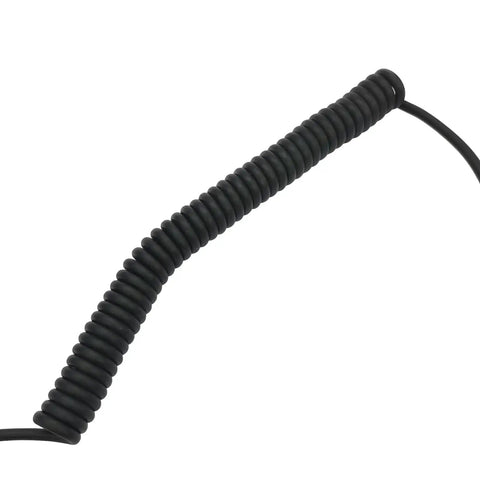 Coiled cable for External Handset Microphone for Ham Radios With Military Style Ptt Speaker Beefy Rugged Build Clear Audio
