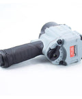 Beefy Half Inch Pneumatic Impact Wrench Pumps Out Massive Torque To Shake Off Stubborn Truck Lug Nuts And Rusty Auto Fasteners, side view.
