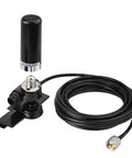 Mobile Ham Radio Antenna Dual Band VHF UHF 136-174 MHz 400-470 MHz with lip mount, PL259 connector, 5m RG58 cable.