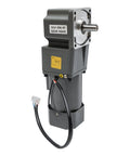110V high torque gear motor with right-angle output, suitable for industrial automation and machinery applications.