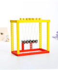 Newton's Cradle Desk Toy Set For Science Nerds And Curious Minds, Classic Pendulum Balance Balls Fidget Gizmo with Plastic Build
