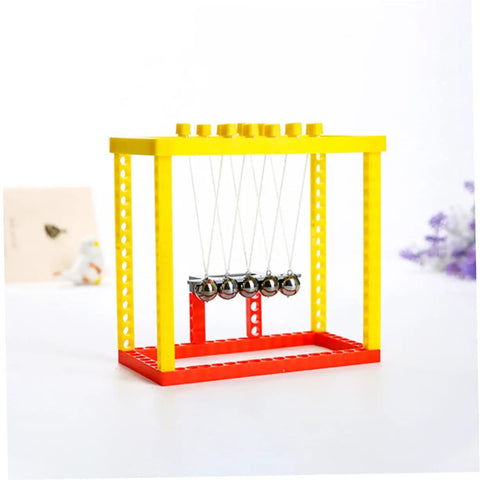 Newton's Cradle Desk Toy Set For Science Nerds And Curious Minds, Classic Pendulum Balance Balls Fidget Gizmo with Plastic Build