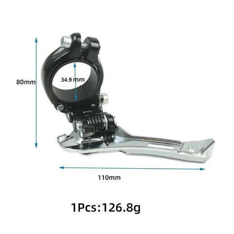 Budget Friendly Road Bike Front Derailleur Clip Ring Type For 31.8 To 34.9 Mm Tube Size 2 Speed 16T Total Capacity 46 To 52T