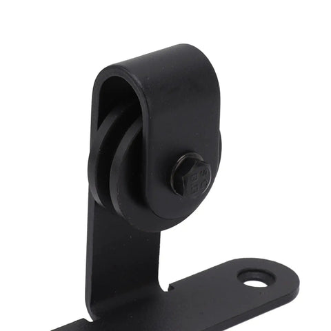 Close-up of metal bracket from Full Extension Drawer Slides Hardware Kit With Quiet Glide For Cabinets And Cupboards Heavy Duty Load Bearing Tracks