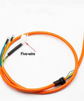 Badass Pure Copper Ebike Motor Cable 5 Wire Hall Sensor Extension high temp resistant, featuring an orange five-wire harness for e-bike connections.