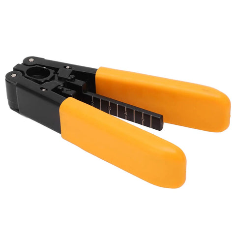 Fiber Optic Cable Stripper Pro Grade Compact Lightweight Cutting Tool For Outdoor Use Easy Carry Quick Outer Jacket Removal Without Damaging Core Great For Field Techs And DIY Pros One Unit, black and orange hand tool