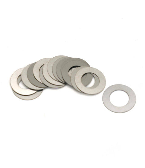 TACSHIM .276 pivot pin shim kit washers, 14 pcs, silver metal spacers