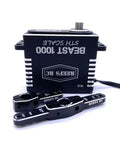 Beast 1000 1 Fifth Scale RC Servo with aluminum horns, submarine waterproof, 7-point seals, and magnetic angle sensor, PWM control.