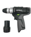 Slick Rechargeable Two Speed Electric Drill And Precision Screwdriver Combo Kit featuring a compact cordless design and a lithium battery.