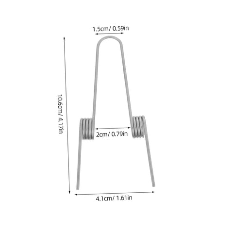 Topperfun 4pcs Stainless Steel Garbage Bin Lid Replacement Springs Dual Coil Torsion Kit For Flip Top Repair, 10.6cm spring