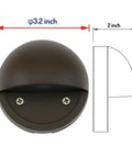 Dimensions of 2W LED Deck Lights Pack Of 10 Low Voltage Landscape Lighting With Bronze Aluminum Housing for outdoor use